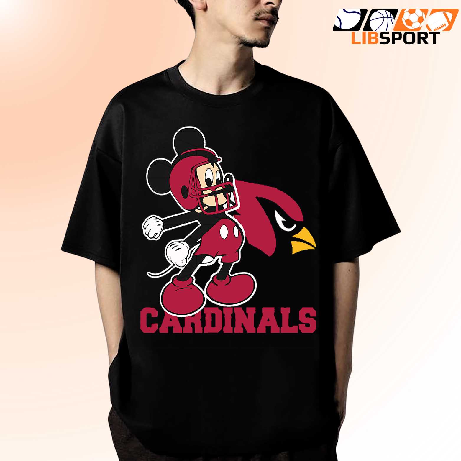 Arizona Cardinals Mickey T Shirt, Retro Nfl Football Fan Unisex Tee Arizona Cardinals Mickey T Shirt, Retro Nfl Football Fan Unisex Tee